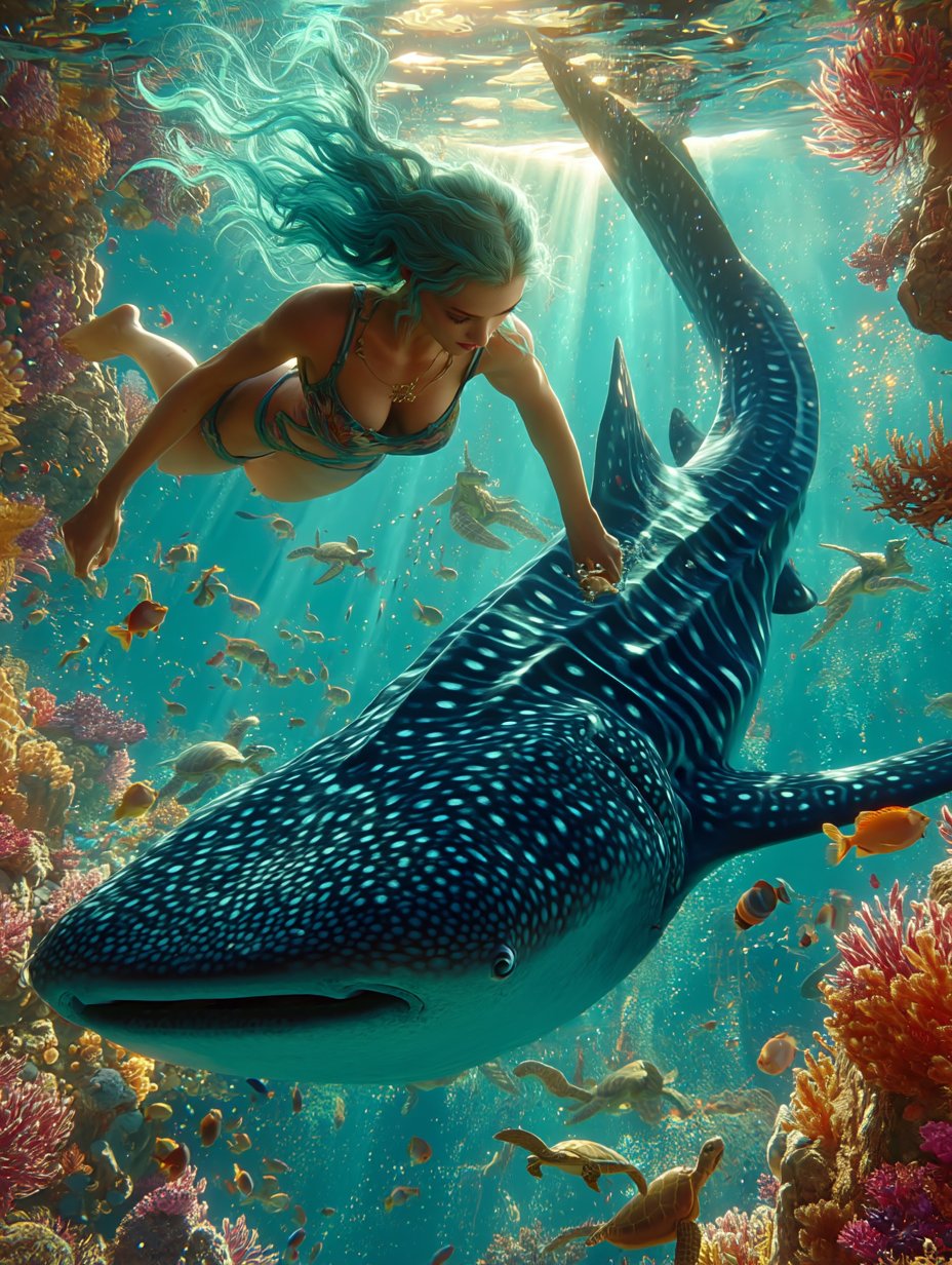 #AmberbyNevyn #Midjourney #SharkWeek by @GuruScorpion Day 24…
