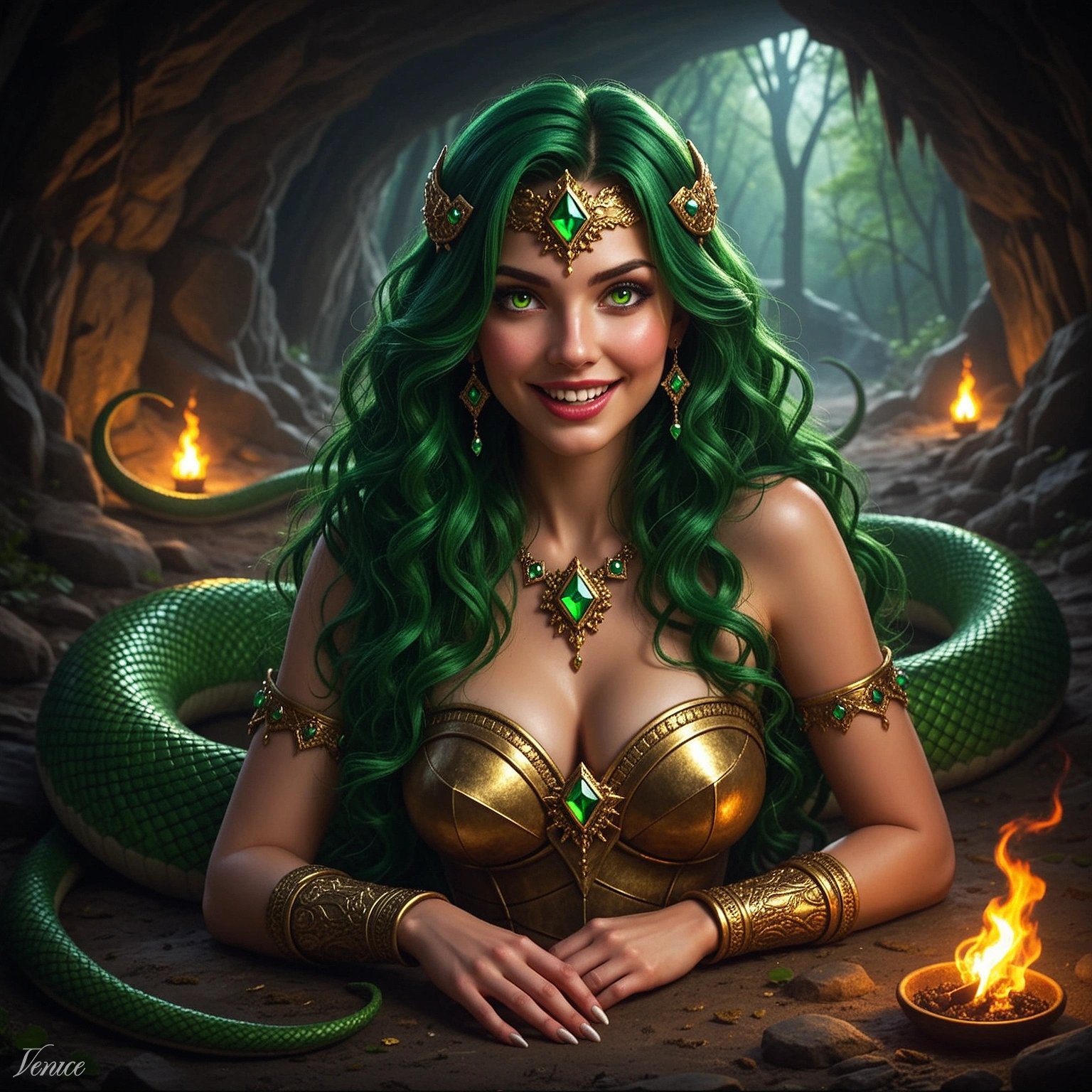 #MonsterGirlJulAi Day 10: Luscious Lamia