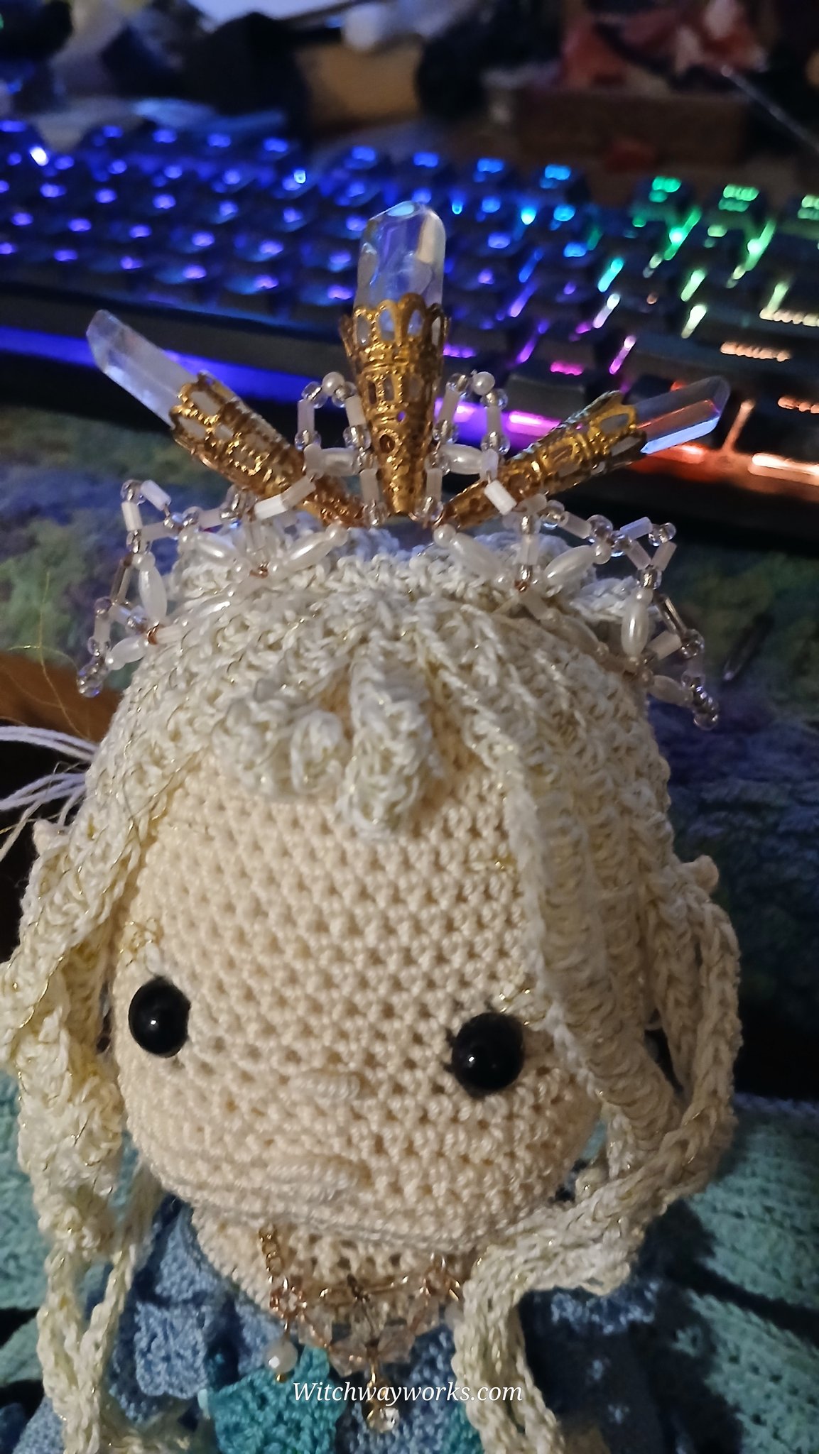 This is some of Eiralia's bling so far. I need to find a good sparkly center piece for her crown (se…