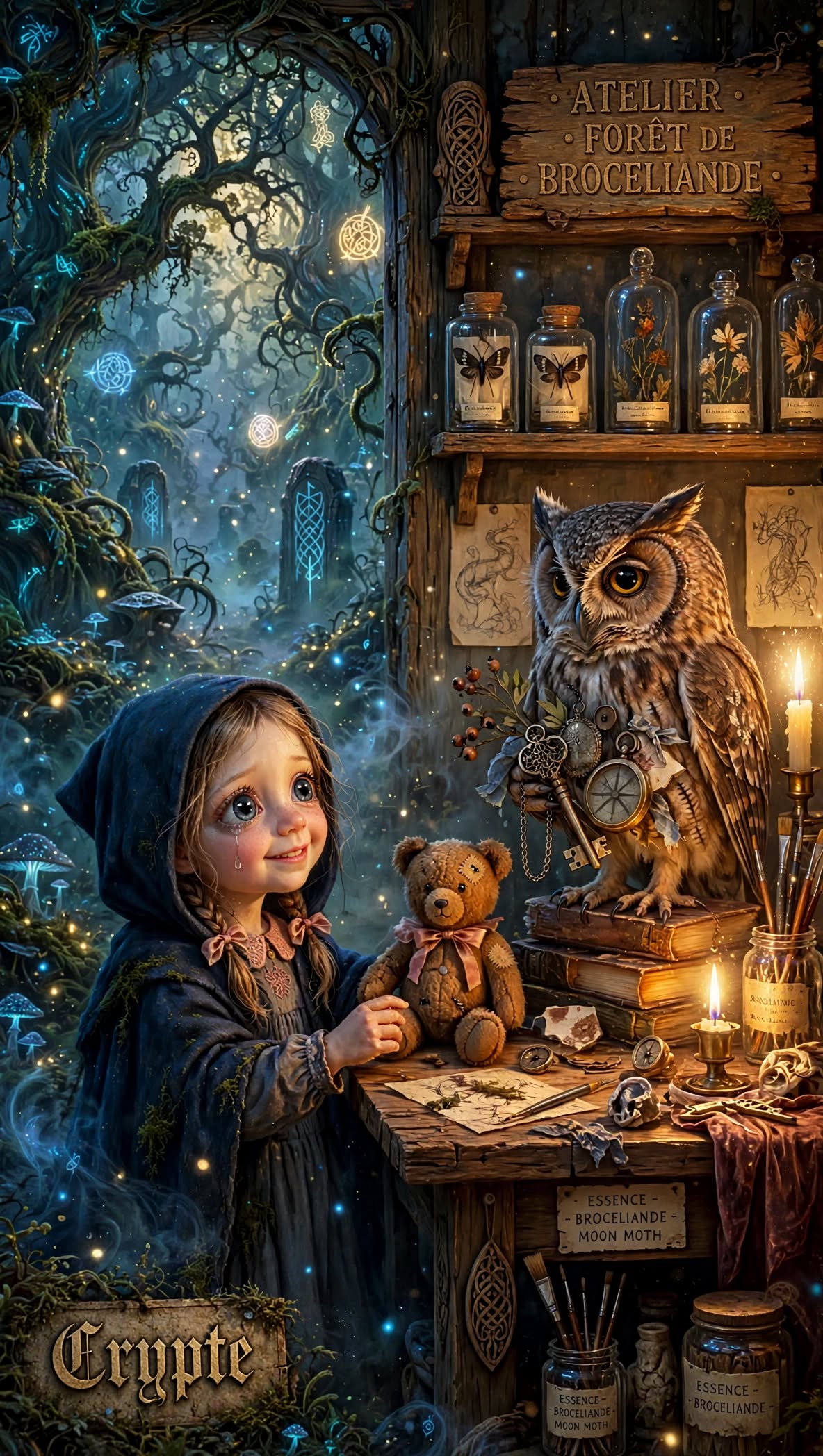 #dailyspark "an owl running a lost-and-found" Ophélie has found her cuddly toy🙏✨✨✨