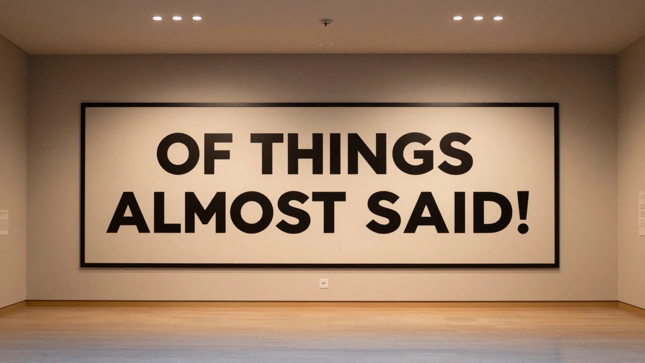 Here's a pearl from the other day: The Museum of Things Almost Said