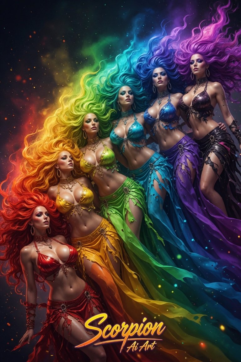 #QP Wild Hair #aiart #rainbowcouture