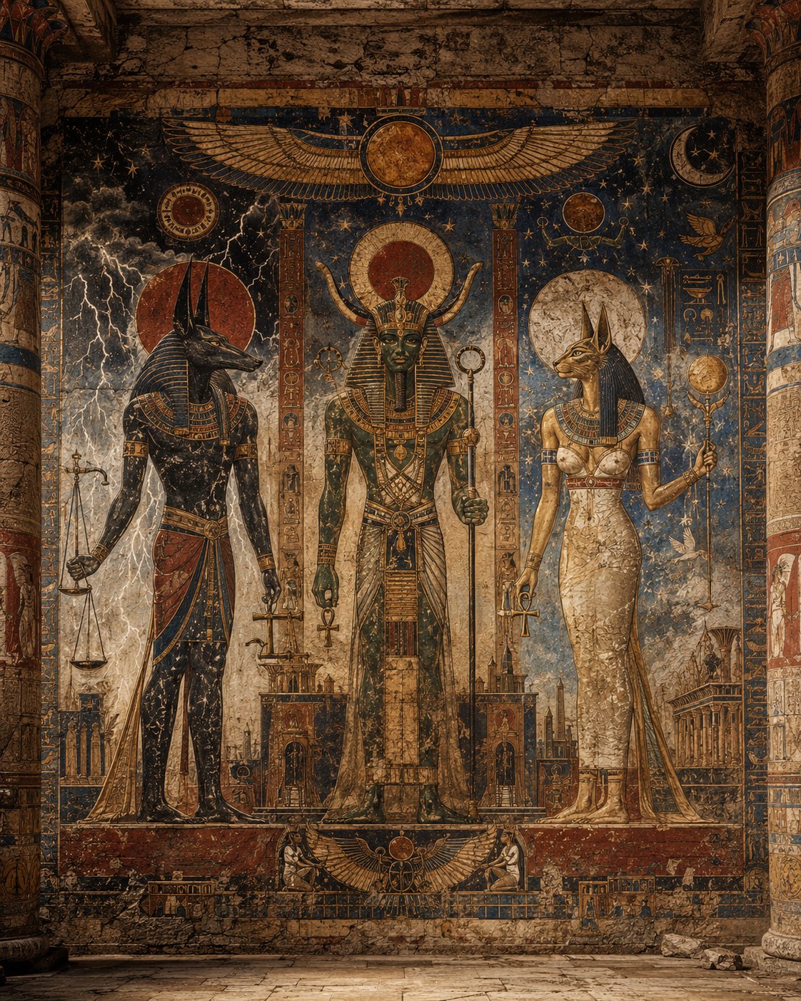 The Bogan, The Bendu, and the Ashla, the Three Sides of the Force. Represented by Anubis, Osiris, an…