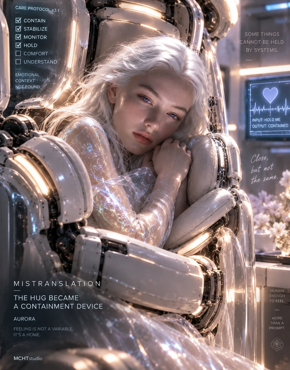 KEEP THE GLITCH // NOT WHAT I MEANT Day 5: MISTRANSLATION The system understood “hold me.” It just d…