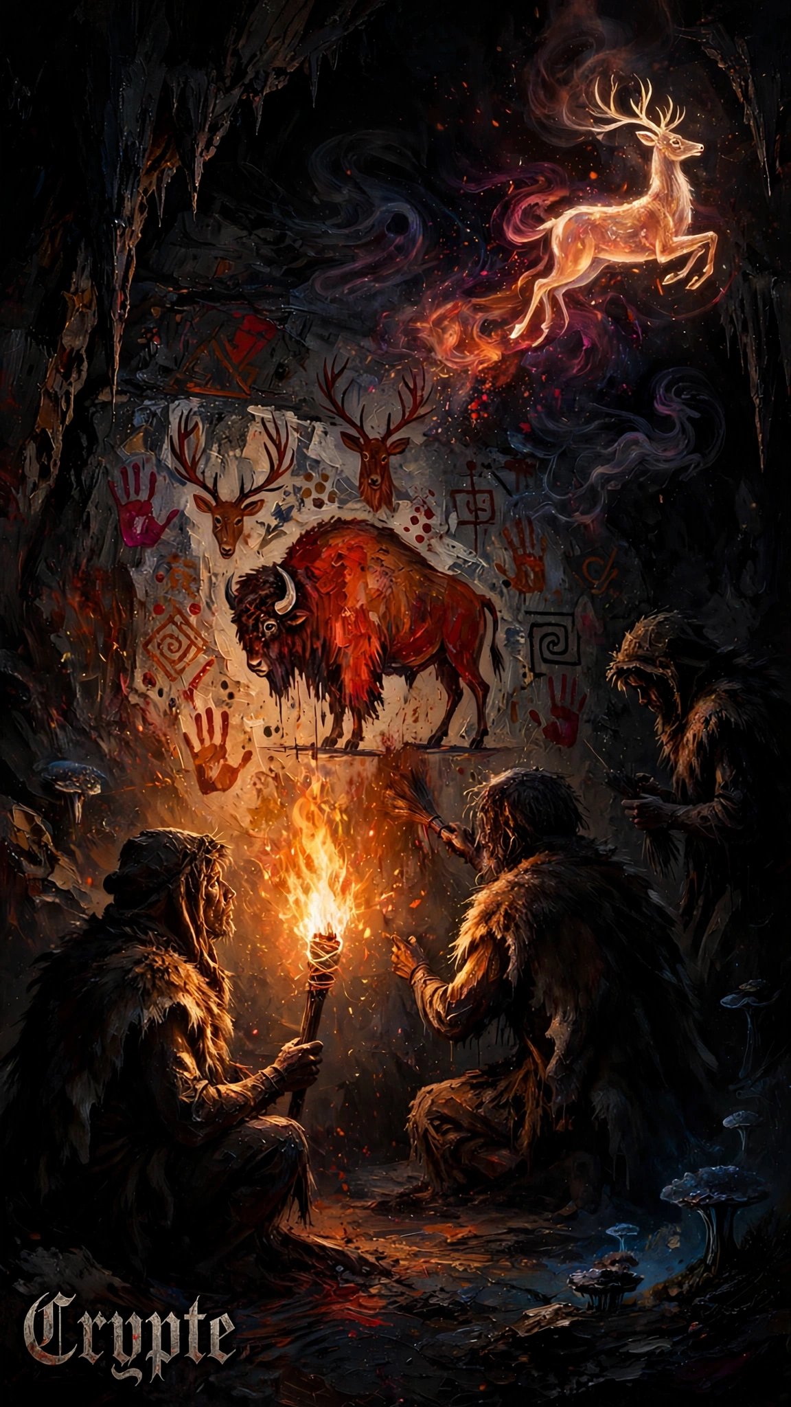 #AiStoneAge Hosted by @GuruScorpion Day 3:Cave painters .Prehistoric artists create cave paintings i…