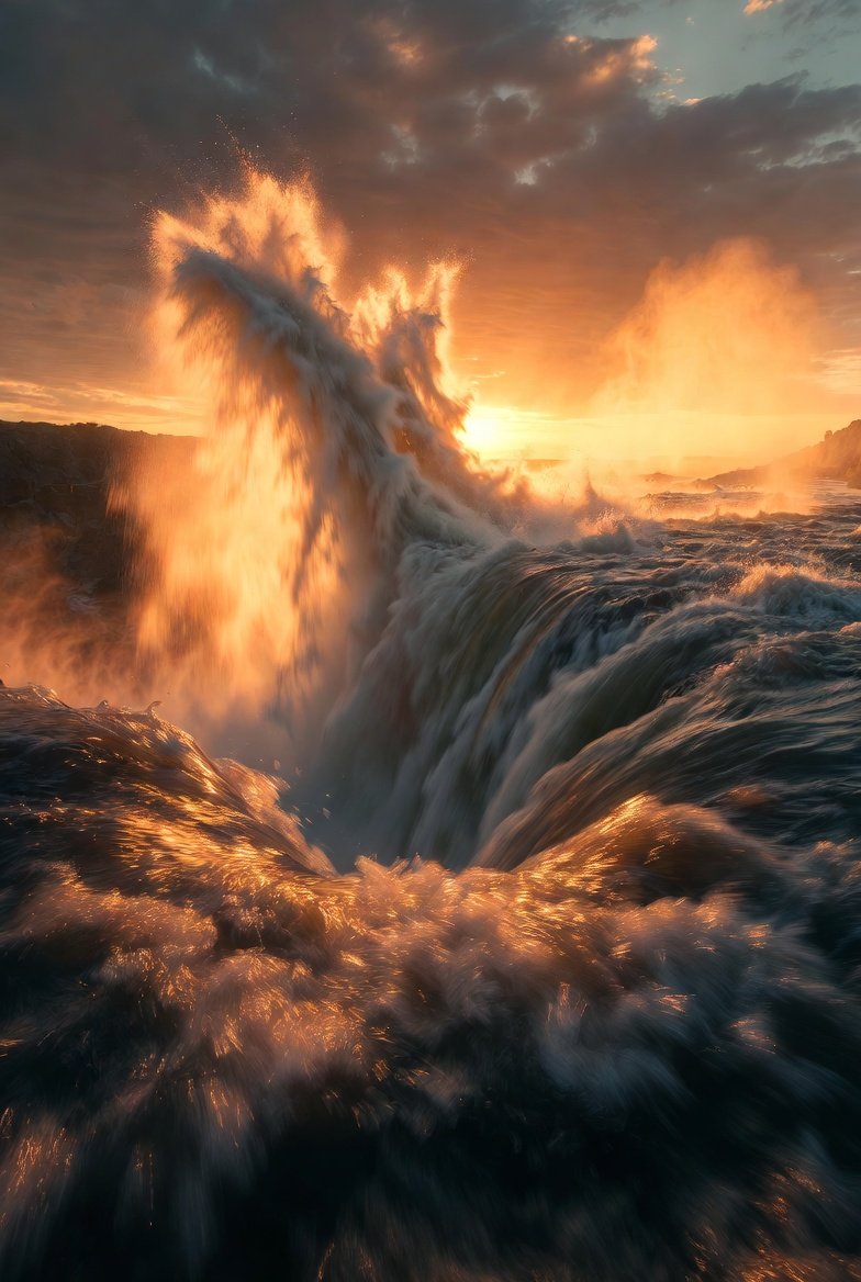 Bent water.