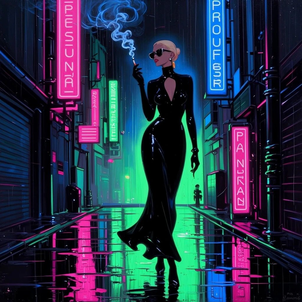 #AIArtStyles2 by @GuruScorpion Neon Noir