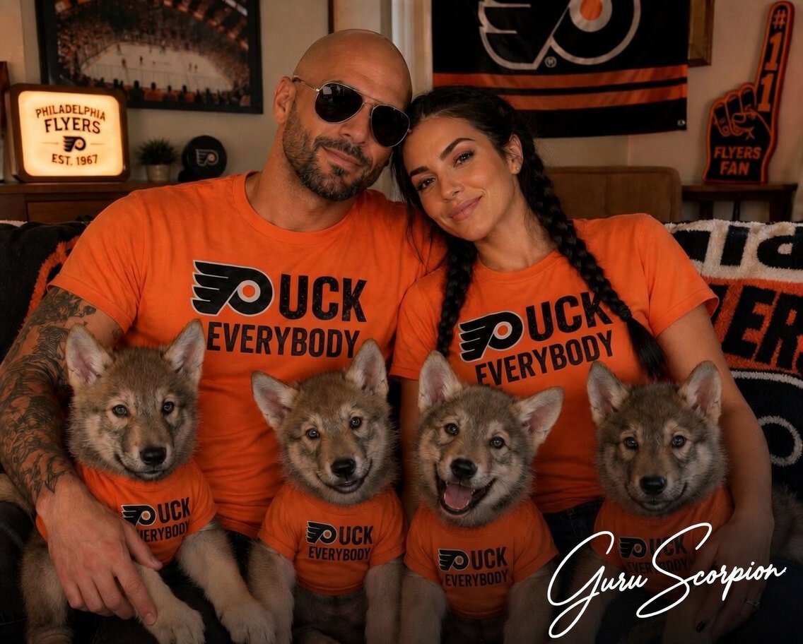 Goodnight Getting ready for Game 4 tonight 🧡🖤 with @gigisaiart247 @NHLFlyers 🧡🖤🏒🥅