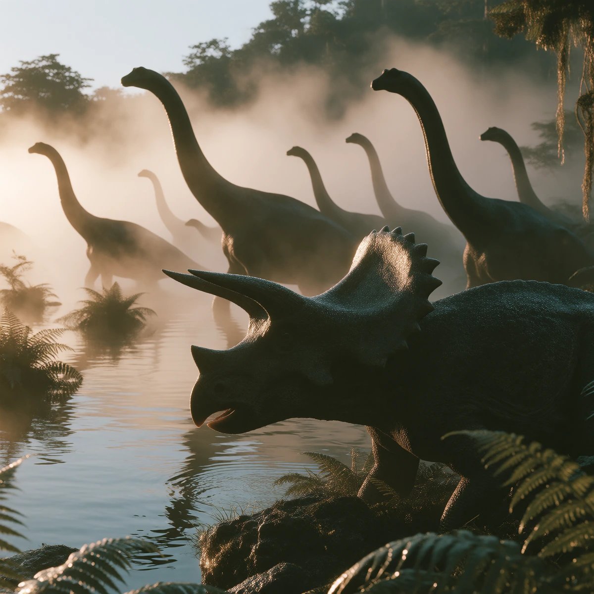 #DinoWeek by @GuruScorpion Giants of the past - Herbivores herd