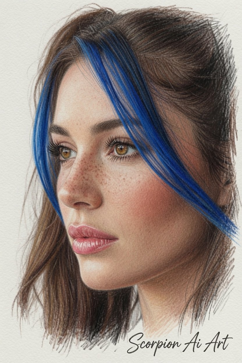 #promptshare All Welcome to join “She is Perfection” Ultra-detailed colored pencil portrait illustra…