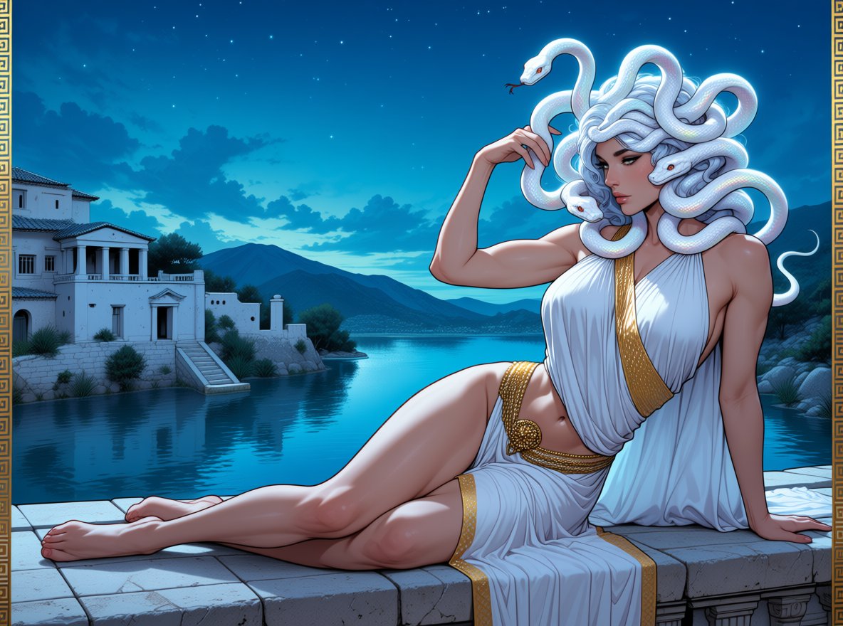 Using adjustments on something riffed from @hermia and their lovely Greek woman prompt... #MonsterGi…
