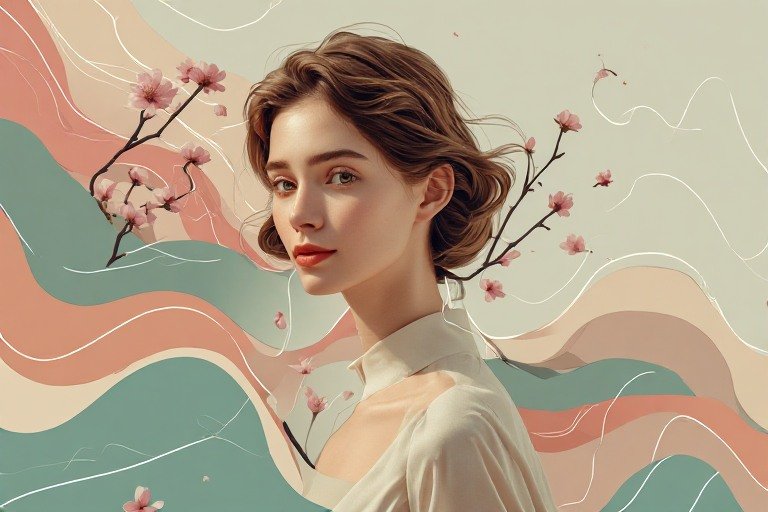 #prompt #promptshare #dreamspark #beauty #hermia Prompt: A contemporary fine-art editorial portrait…