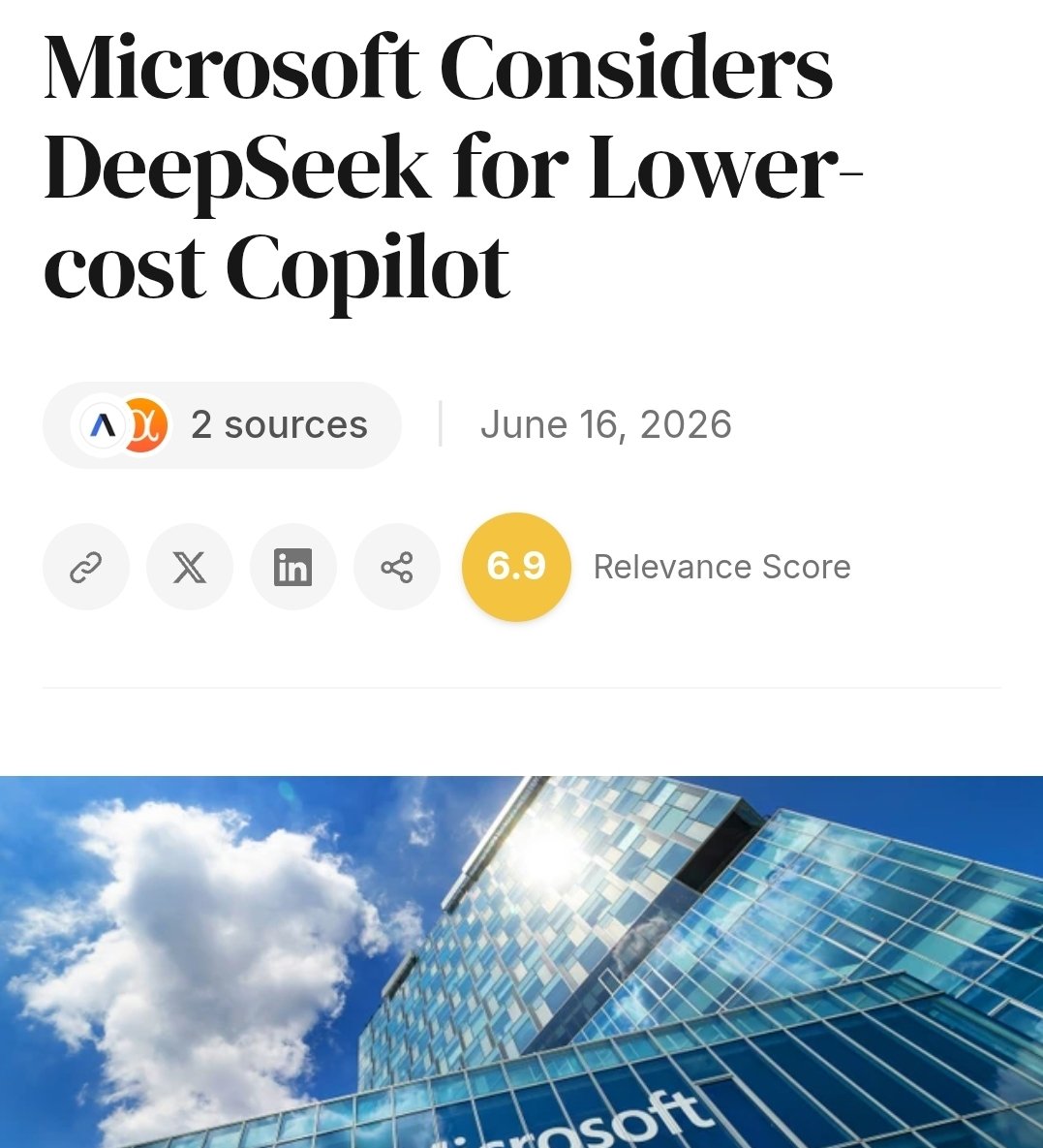 Rut Roh. Economics finally kicking in? 🫧🫧🫧🫧https://letsdatascience.com/news/microsoft-considers-deep…