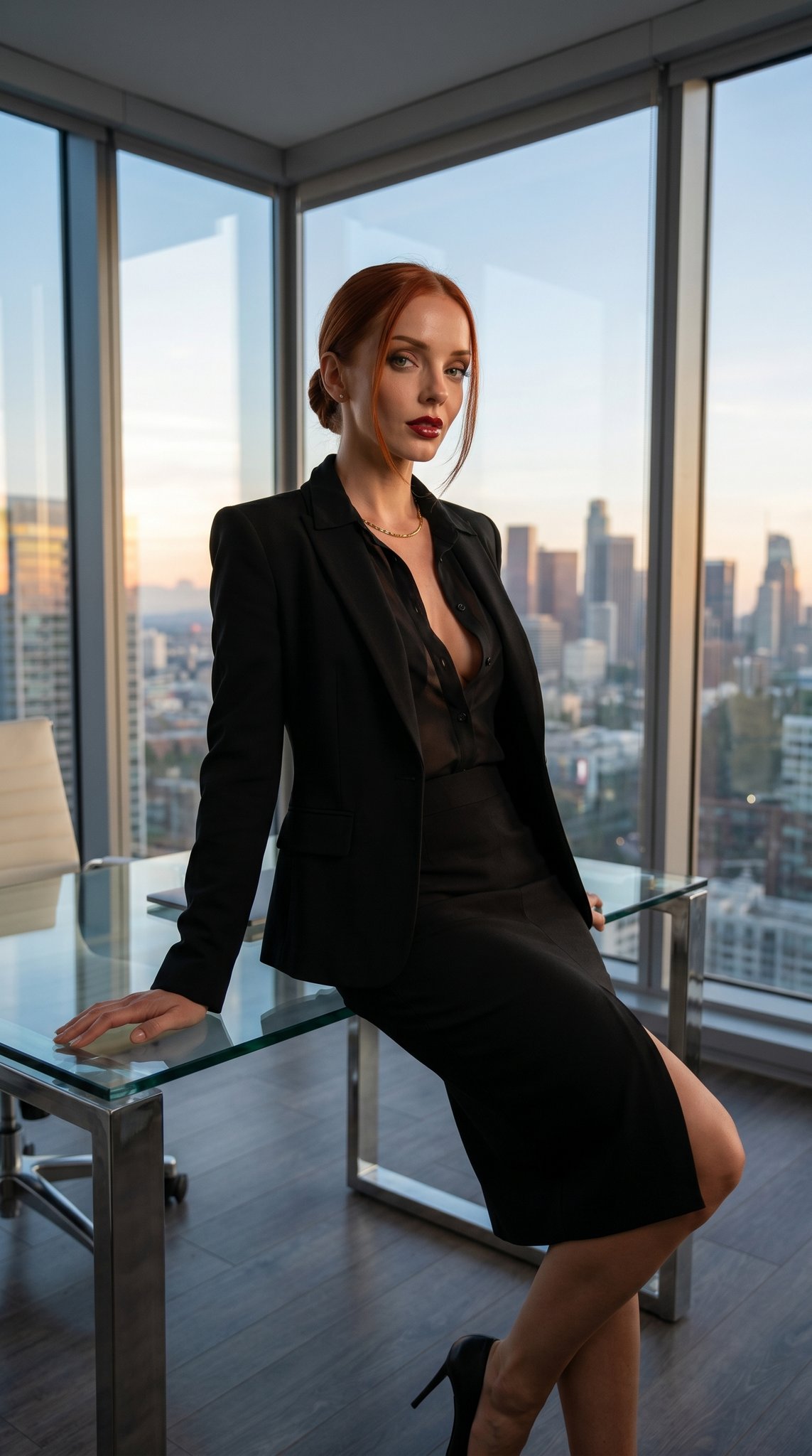 Office day in my version = red hair + black suit + face that says „don’t bother me before 11am”. The…