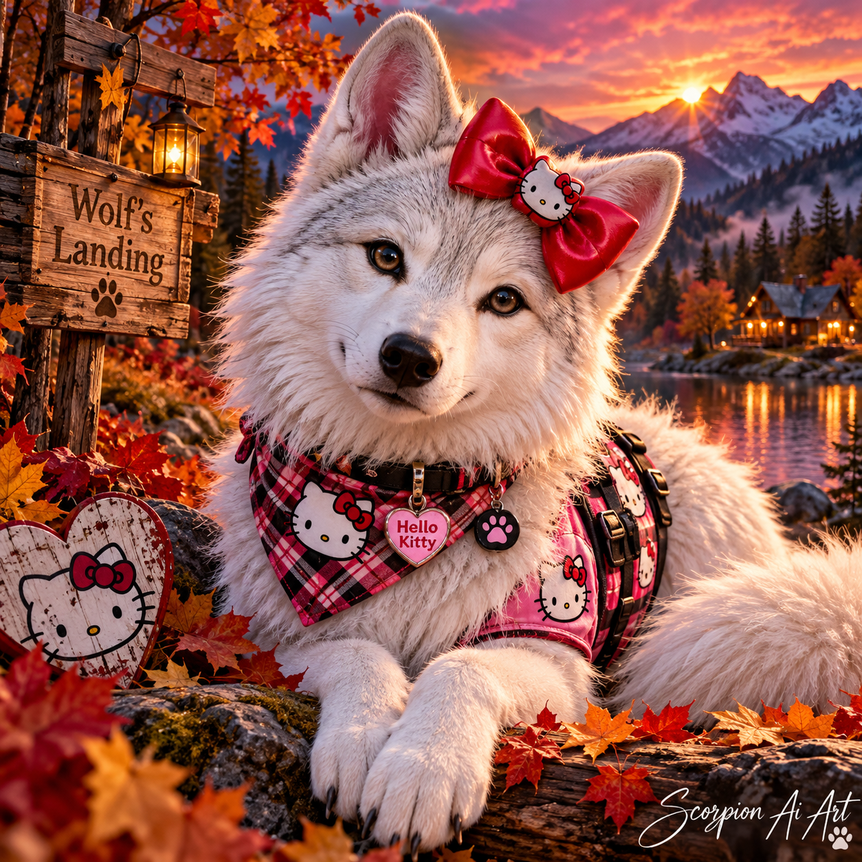 Hello Kitty Wolf #Goodnight #WolfWednesday @Jinx