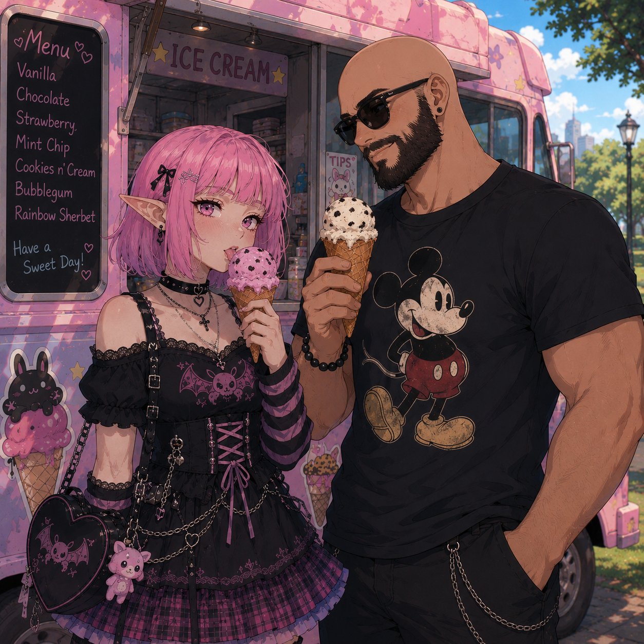 My bestie/uncle figure @GuruScorpion and I getting icecream! #fanartfriday