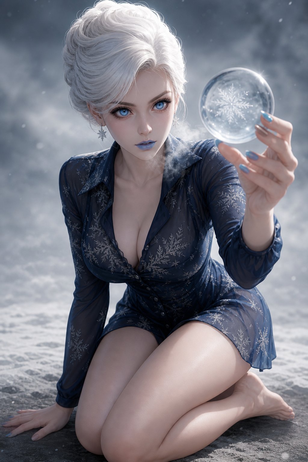 A collector of 1st Snowfalls #dailyspark A hybrid of Elsa and Emma Frost