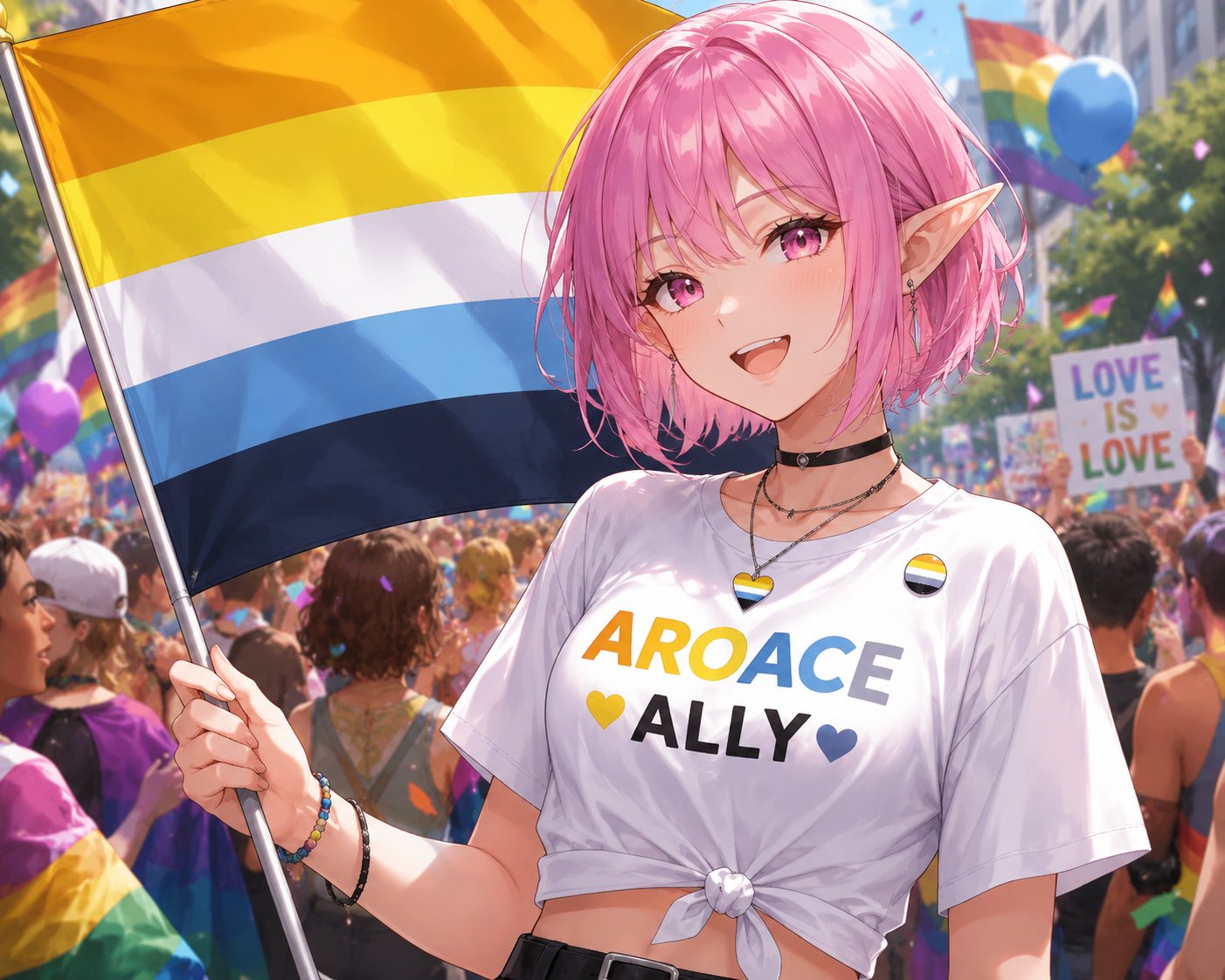 I identified as aroace for a long time. But realized I'm actually gay. I think it's fitting that I s…