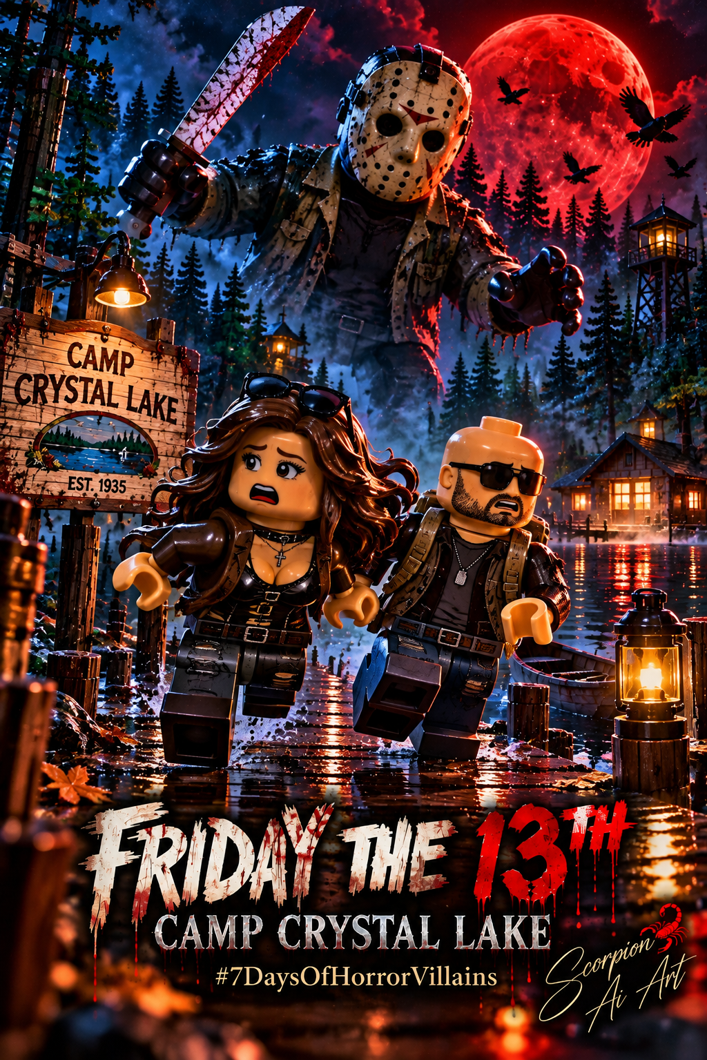 🪓 Day 5: Jason Voorhees #LEGO The shadows of Camp Crystal La…