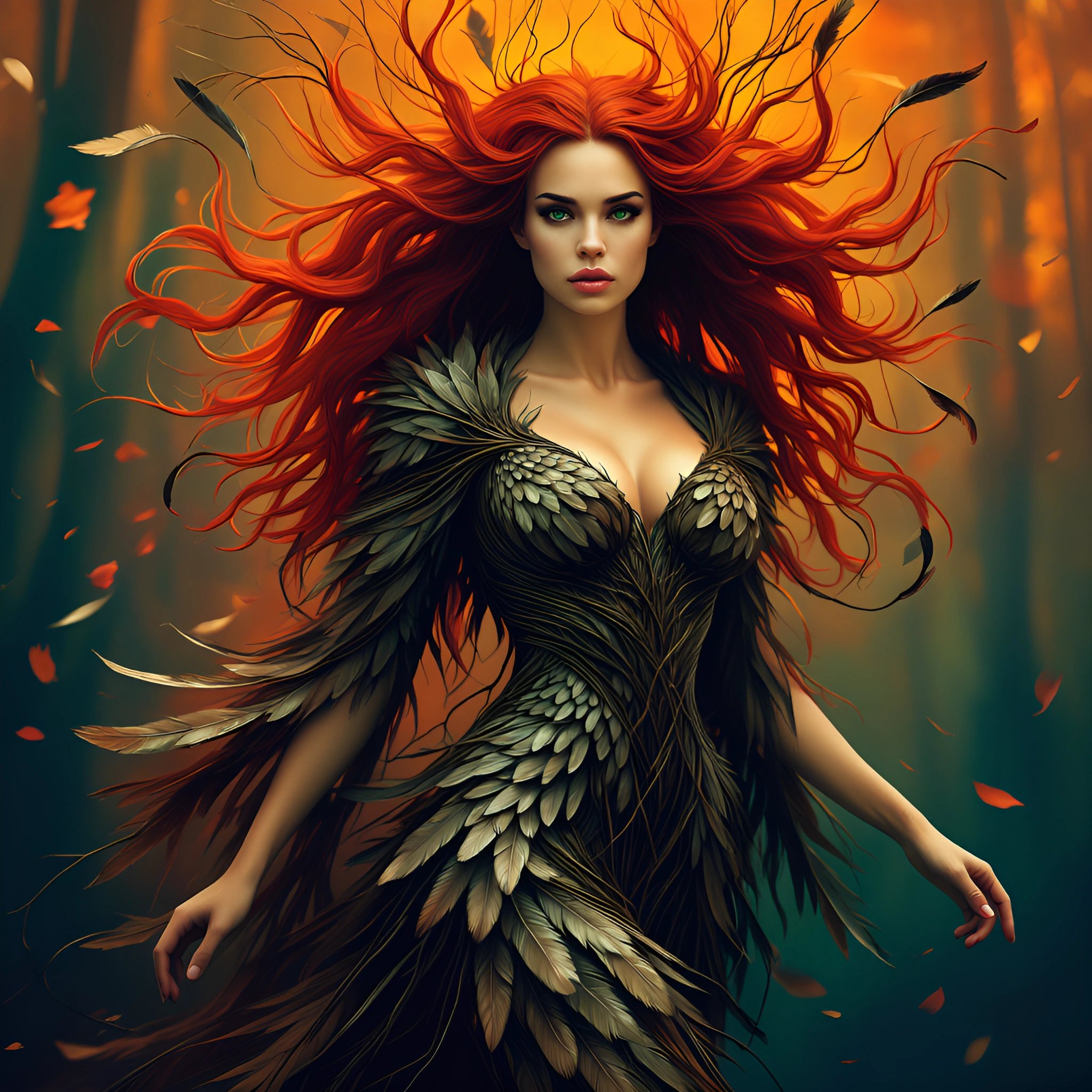 #FeatherFashion #AutumnEdition by @GuruScorpion Earth and Elementals Surrealism