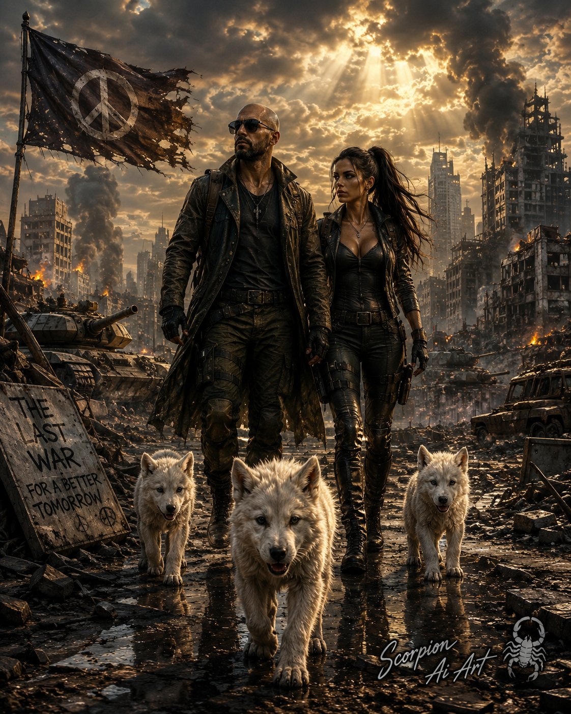 #AI2WchRound3 by @cyberpopdreams Day 6 - The Last War