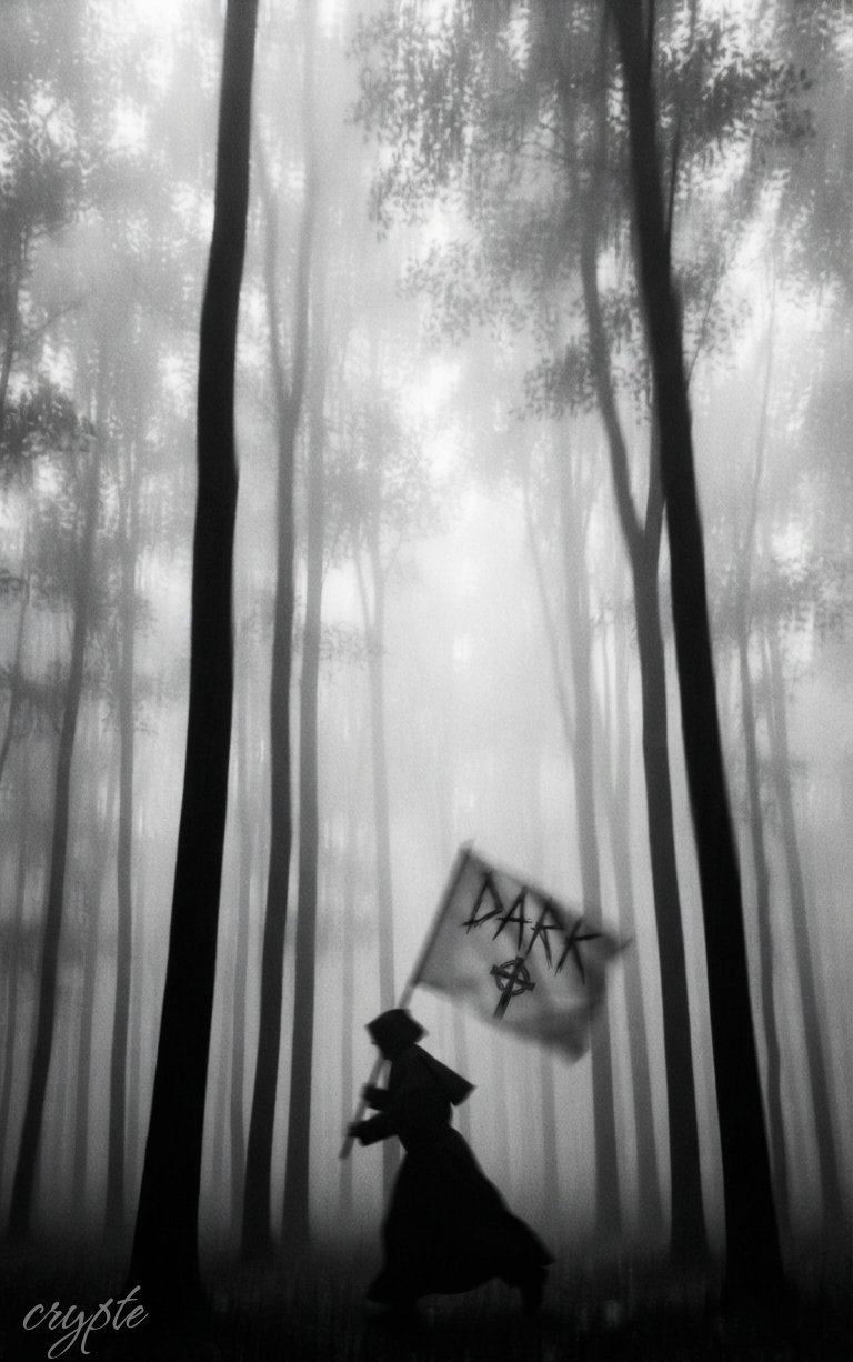 I walk towards oblivion, towards the unknown, towards the night, Guided by this black flame that glo…
