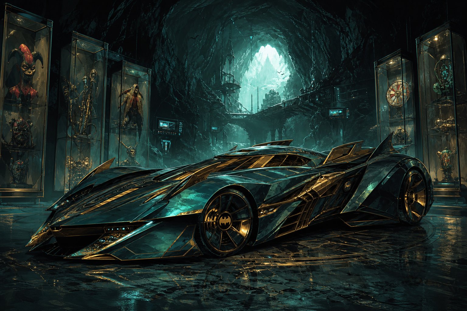 Teal and Gold Batmobile @GuruScorpion #beautifulchaos