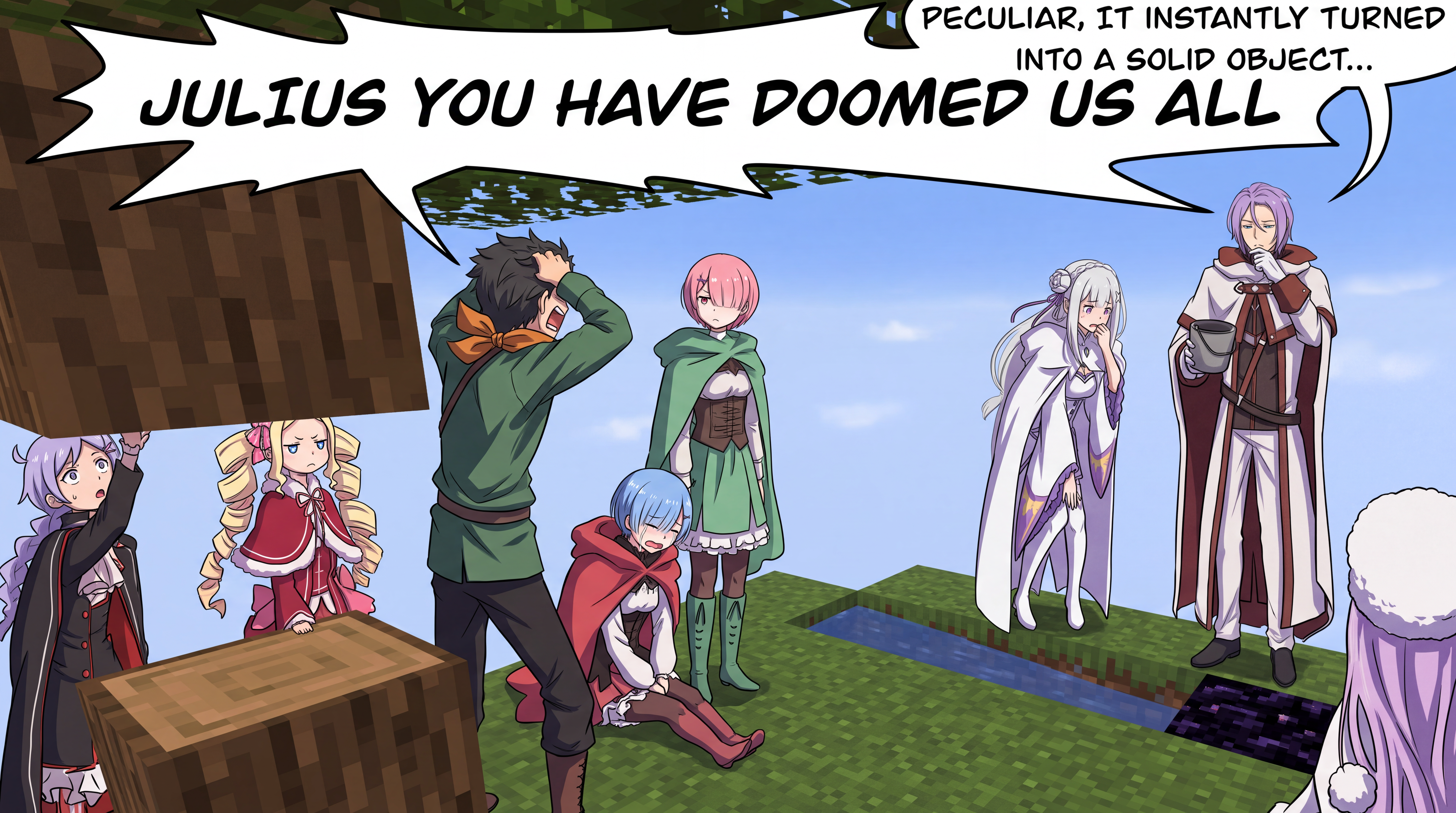Remade the Re:Zero Minecraft Skyblock Comic (With Nano Banan…