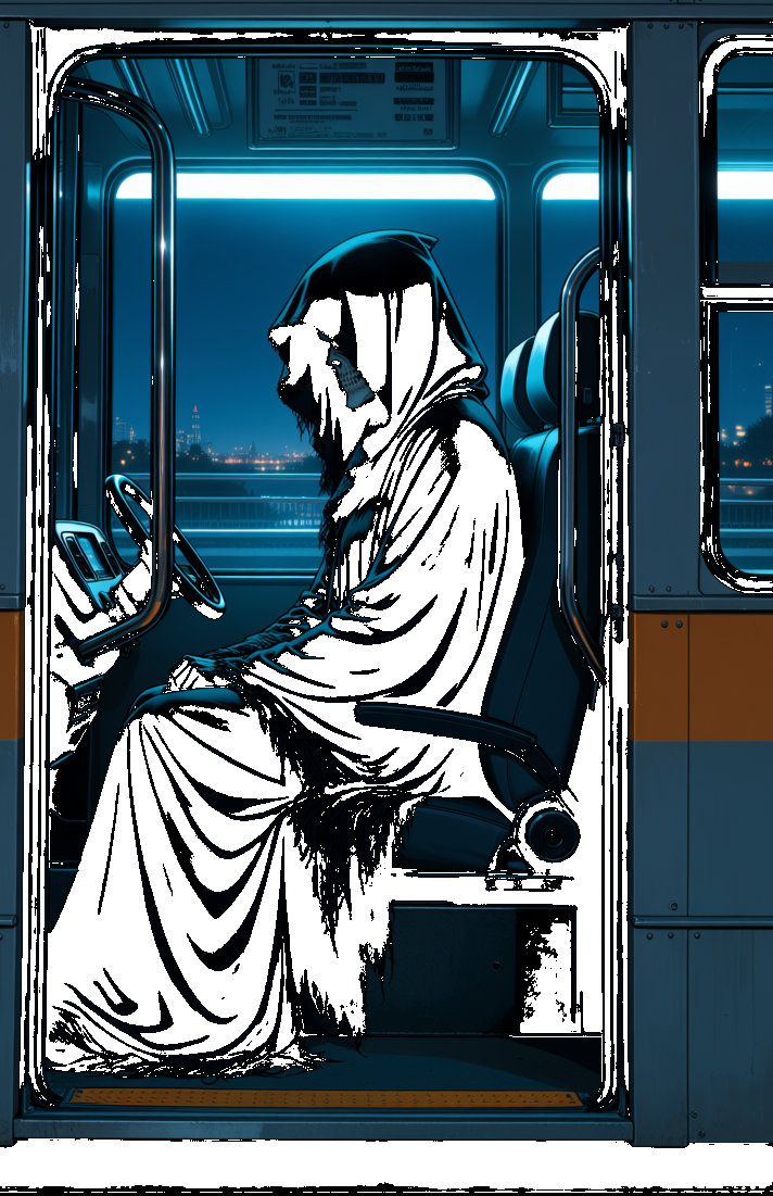 #dailyspark - the last passenger on a night bus to nowhere