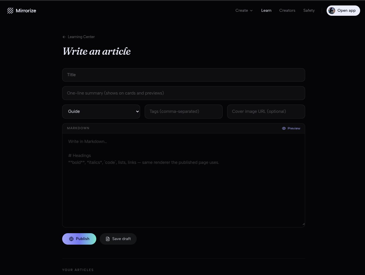 Today we are allowing users of the platform to write articles that ultimately link back to your prof…
