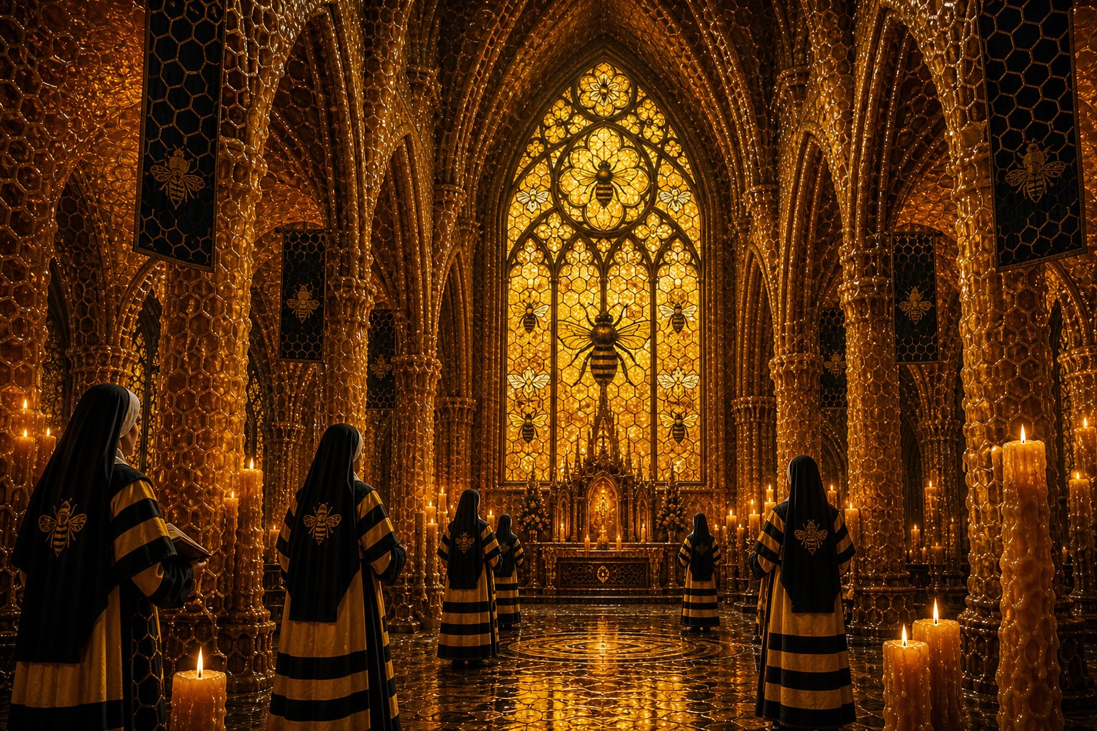 "a cathedral built by bees" - Chapel of the Sacred Heart of Beejus...