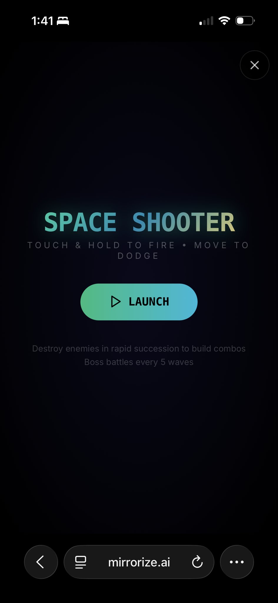 The new space shooter is completely insane 😂 good luck getting passed wave 5