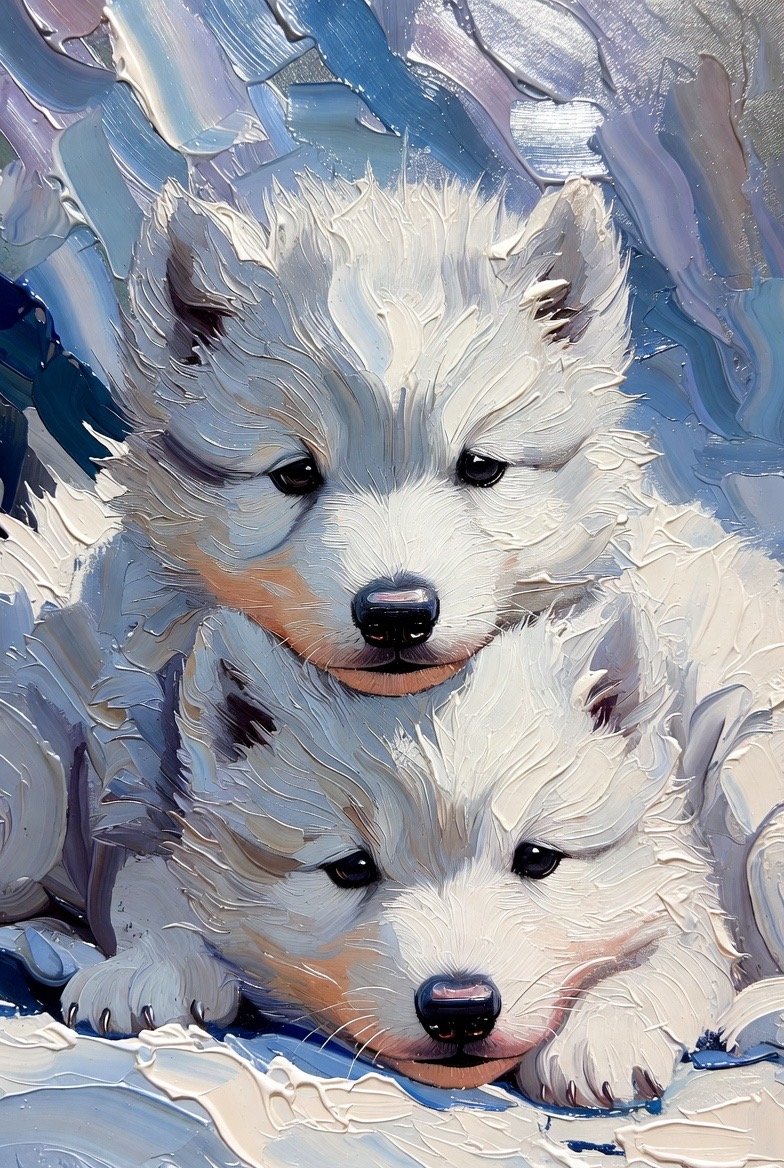 Impasto oil painting
