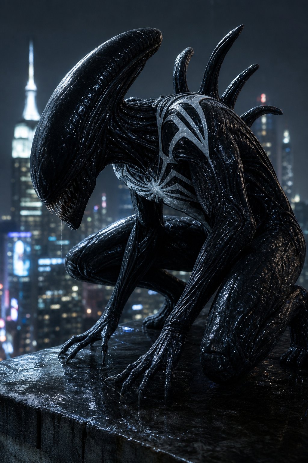 What if a facehugger latched onto Spiderman?