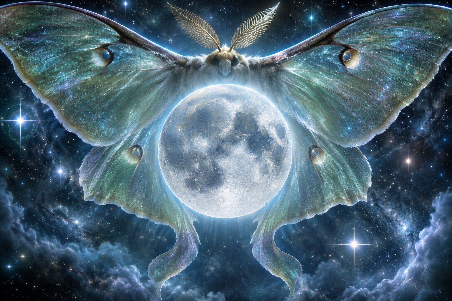 #dailyspark A moth that mistook the moon for home.